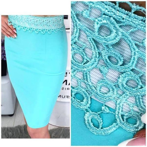 Спідниця з молнією, арт. 309, бірюза