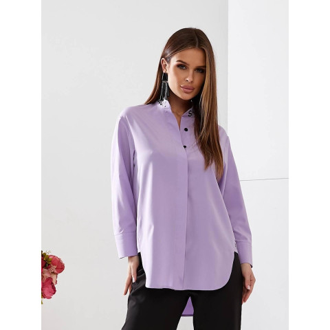 Блуза подовженого крою, 454/1 блідий бузок
