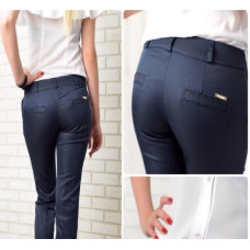 Брюки меморі котон, арт. 314, колір синій темний