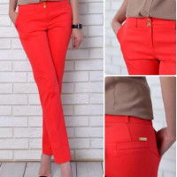 Брюки меморі котон, арт. 314, колір корал