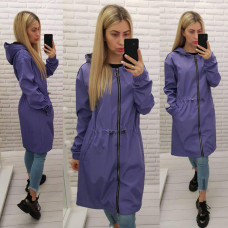 Жіночий стильний демисезонний плащ-вітровка арт А-102 / колір бузковий