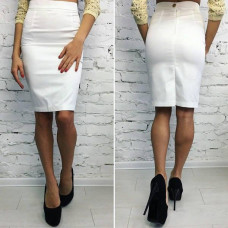 Спідниця олівець, арт 784, колір білий