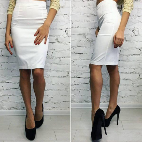 Спідниця олівець, арт 784, колір білий