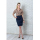 Спідниця олівець, арт 784, колір синій темний
