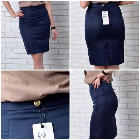 Спідниця олівець, арт 784, колір синій темний