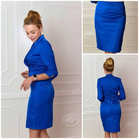 Спідниця олівець, арт 784, колір електрик