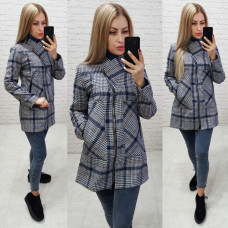 Пальто без підкладки - вовняне, арт. 1142, колір жовта клітинка