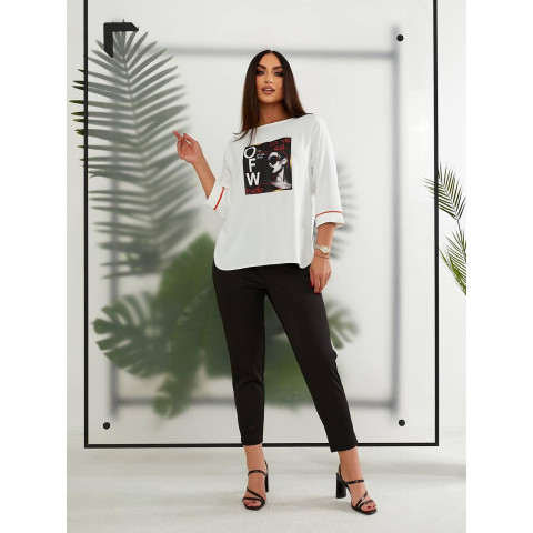 Блуза з накатом, арт. 491, помаранчевий