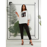 Блуза з накатом, арт. 491, помаранчевий