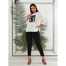 Блуза з накатом, арт. 491, блакитний