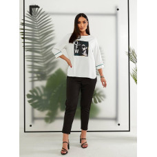 Блуза з накатом, арт. 491, зелений