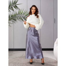 Шовкова спідниця, арт.904, сірий графіт
