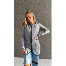 Кардиган на молнії, арт. 757, колір світло сірий