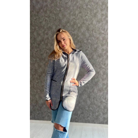 Кардиган на молнії, арт. 757, колір світло сірий