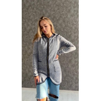 Кардиган на молнії, арт. 757, колір світло сірий