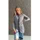 Кардиган на молнії, арт. 757, колір світло сірий