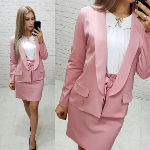 Спідниця з поясом, арт.174, колір пудра