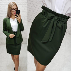 Спідниця з поясом, арт.174, колір хакі