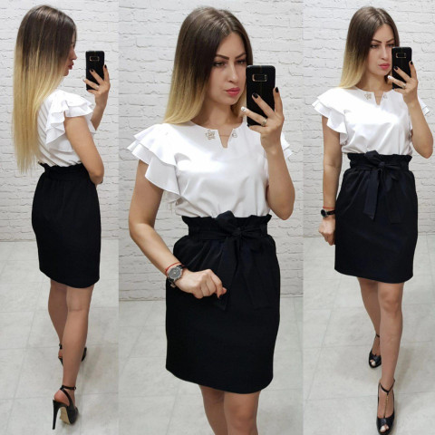 Спідниця з поясом, арт.174, колір чорний