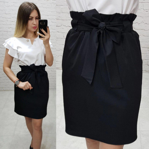 Спідниця з поясом, арт.174, колір чорний