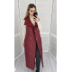 Жилет довгий стьобаний, арт. 424, бордо