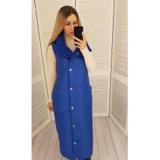 Жилет довгий стьобаний, арт. 424, електрик