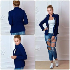 Жакет на блискавці, арт.21, темно синій