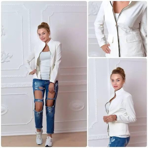 Жакет на блискавці, арт.21, молоко