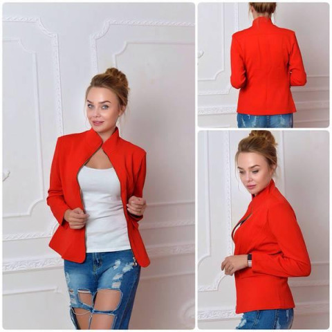 Жакет на блискавці, арт.21, червоний