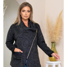 Ассиметричный кардиган, арт. 759/2, колір чёрно-серый