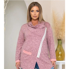 Ассиметричный кардиган, арт. 759/2, колір пудра