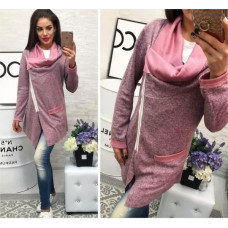 Ассиметричный кардиган, арт. 759/2, колір рожевий