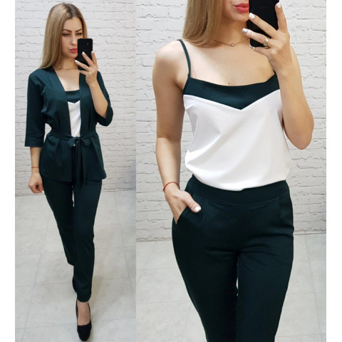 Костюм трійка, арт.165, колір бутилка