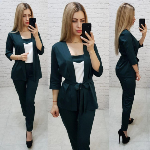 Костюм трійка, арт.165, колір бутилка