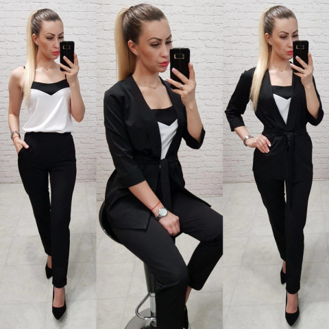 Костюм трійка, арт.165, колір чорний