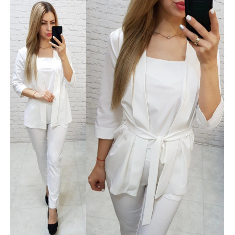 Костюм трійка, арт.165, колір білий