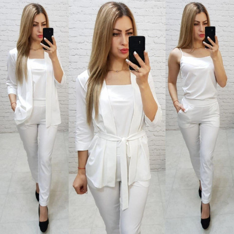 Костюм трійка, арт.165, колір білий