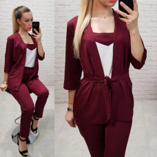 Костюм трійка, арт.165, колір вишня