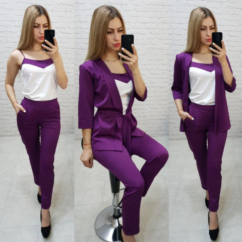 Костюм трійка, арт.165, колір фіолет