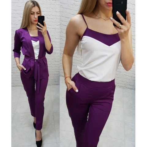 Костюм трійка, арт.165, колір фіолет