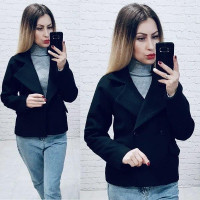 Пальто коротке, арт.826, синій