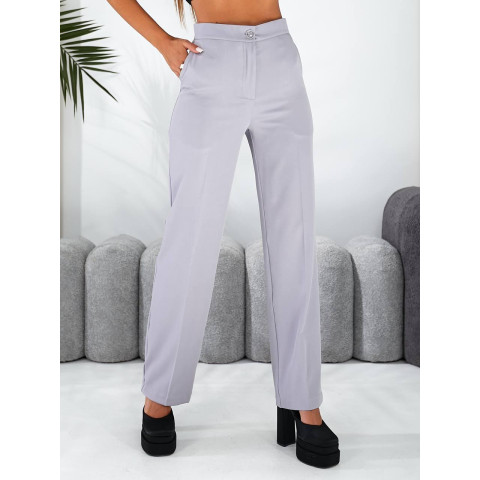 Прямі класичні брюки, арт.890, сірий