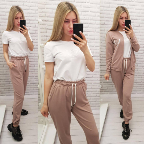 Костюм трійка, арт.471, кава