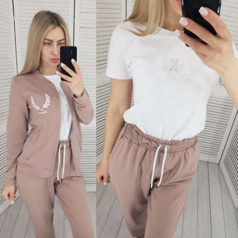 Костюм трійка, арт.471, кава