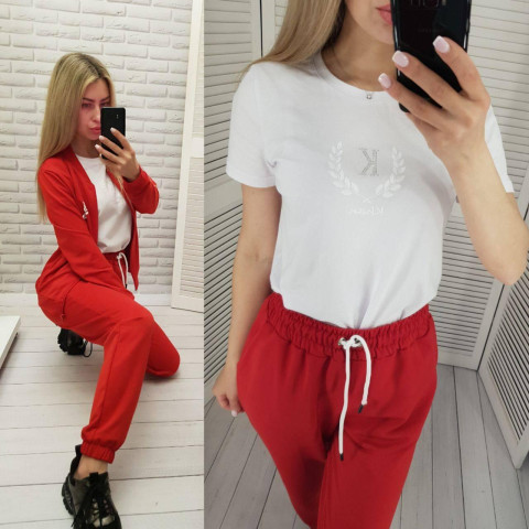 Костюм трійка, арт.471, червоний