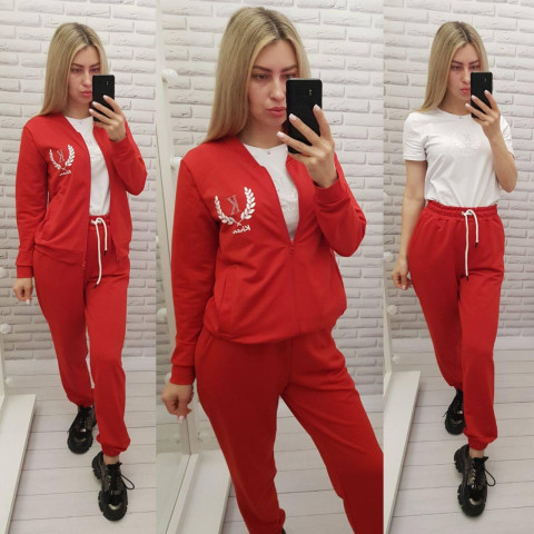 Костюм трійка, арт.471, червоний