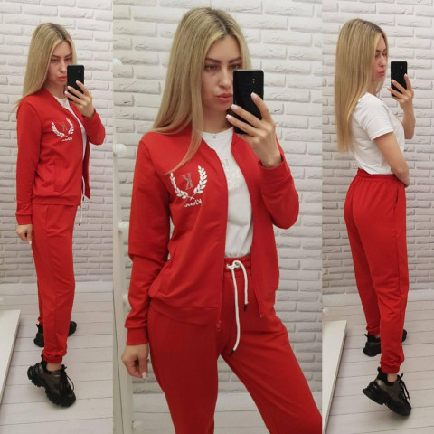 Костюм трійка, арт.471, червоний