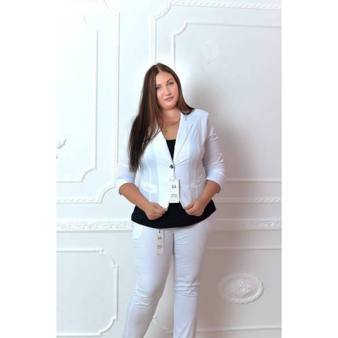 Жакет класичний, арт. 02, білий