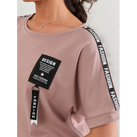 Зручний брючний костюм, арт. 401, кава з молоком