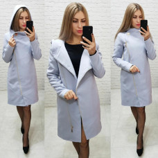 Пальто арт.136, блакитний